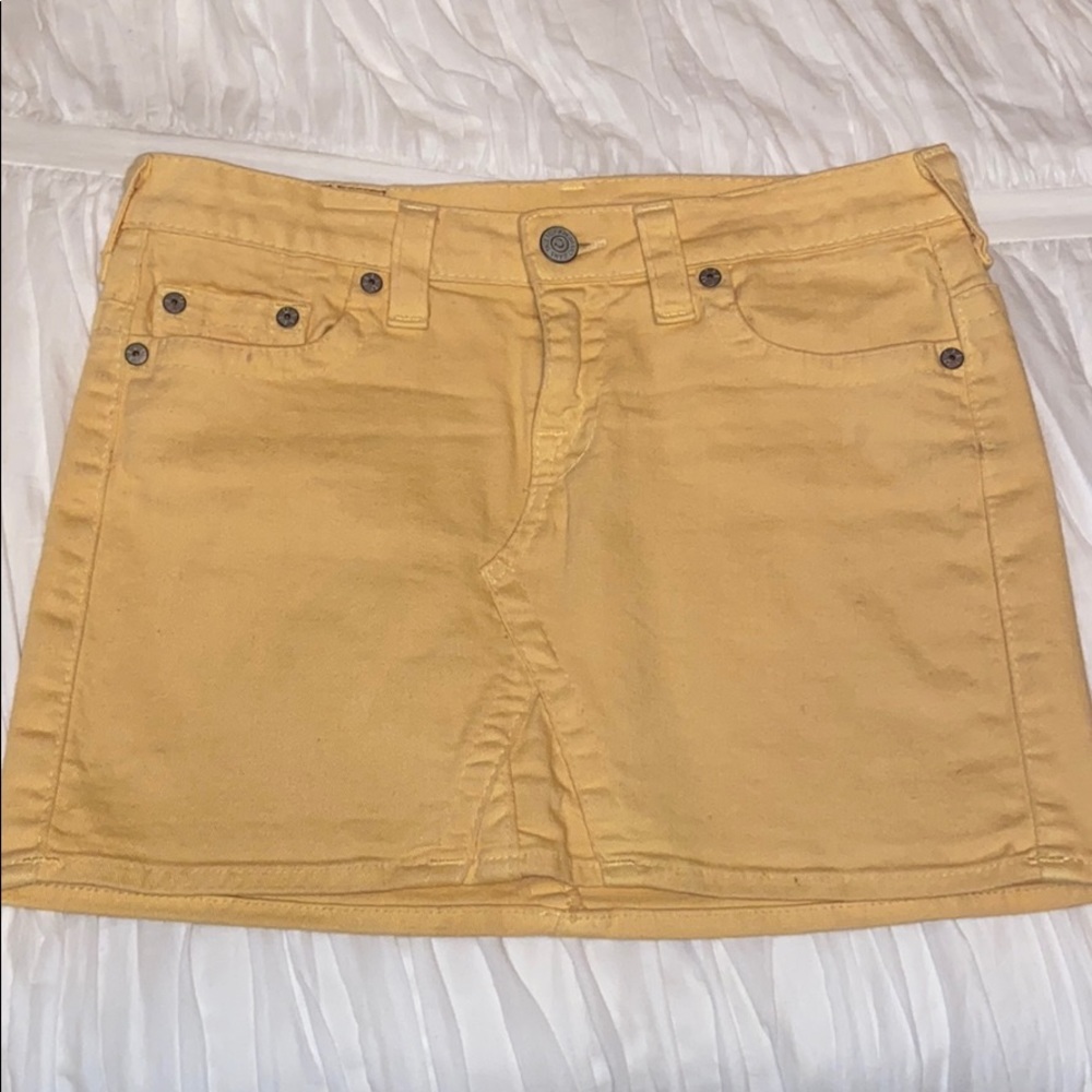 True Religion Denim Skirt - Yellow